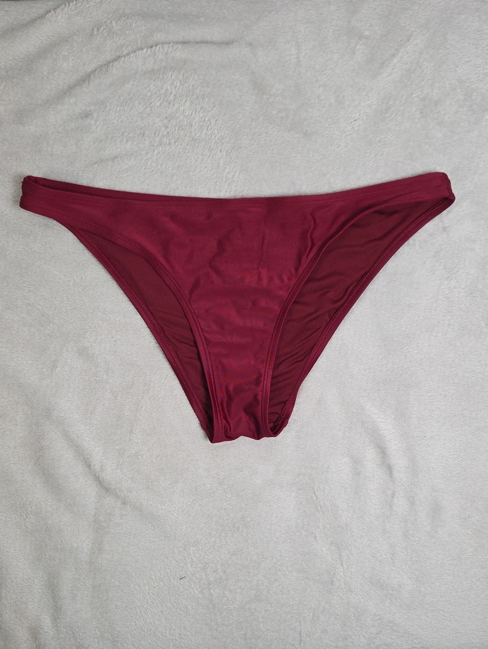 Aerie Burgundy Swim Cheeky Size L EUC
